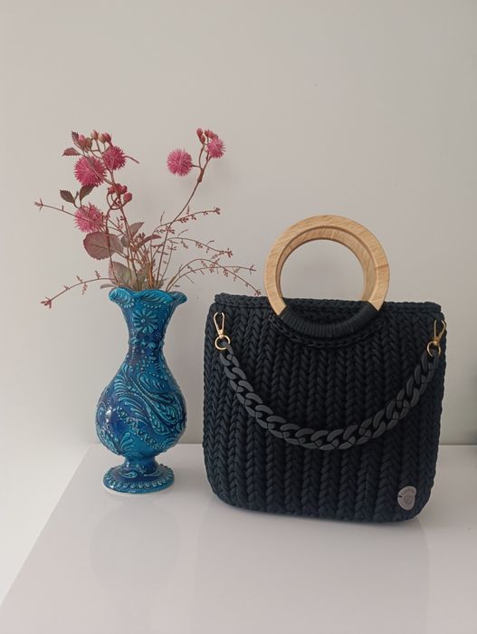 Ręcznie robiona na szydełku torebka Handmade