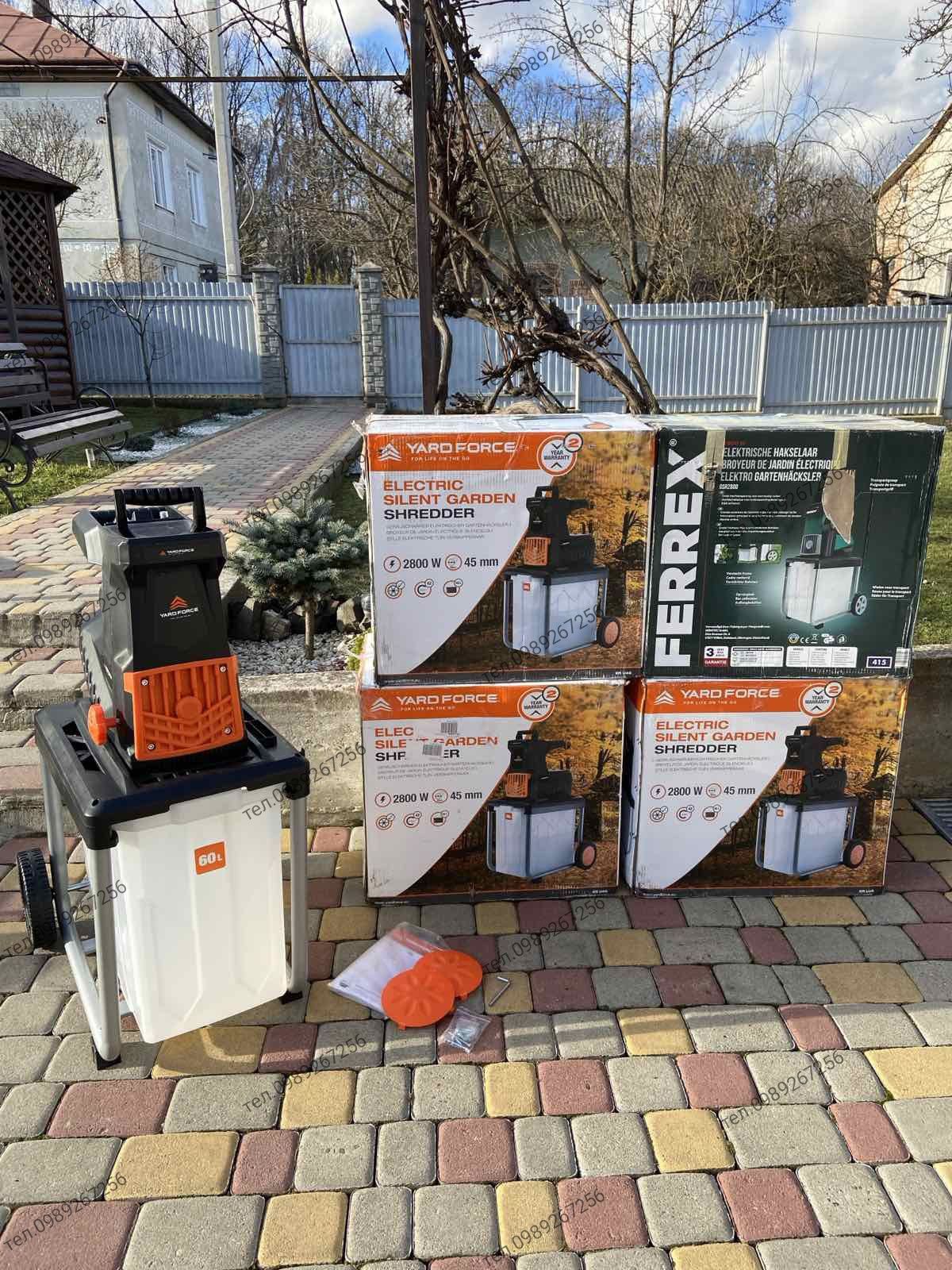Гілкоподрібнювач, шредер, измельчитель веток, FERREX, PARKSIDE, Yard