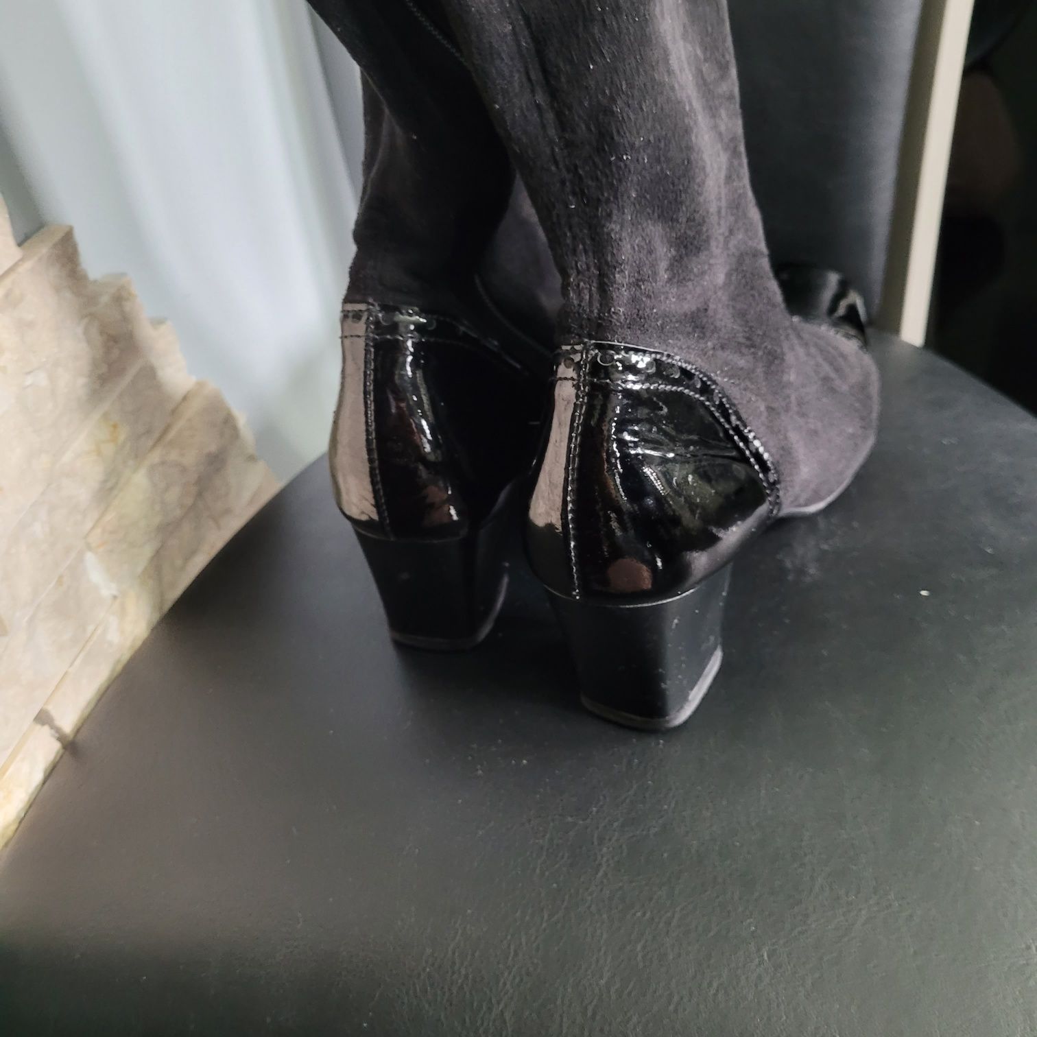 Buty , Kozaki lekkie , elastyczne skórzane Sagan rozm 39