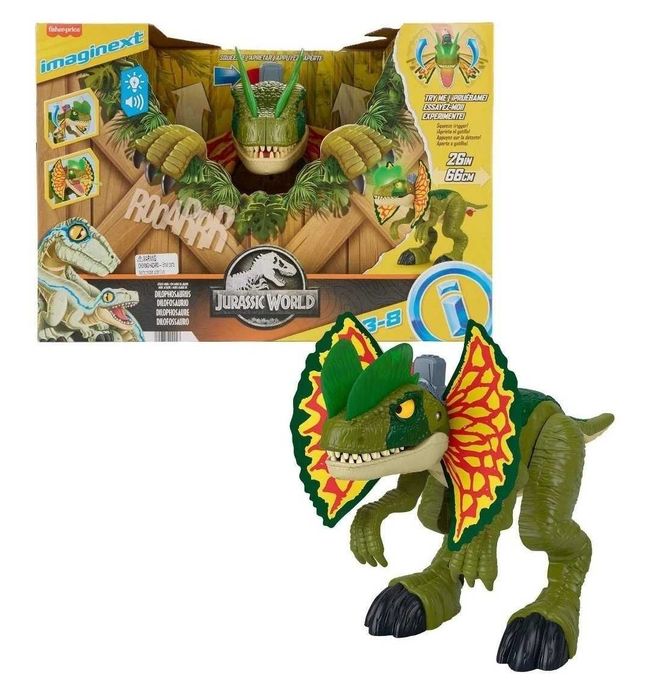 Динозавр Ділофозавр Imaginext Jurassic World Dilophosaurus Fierce
