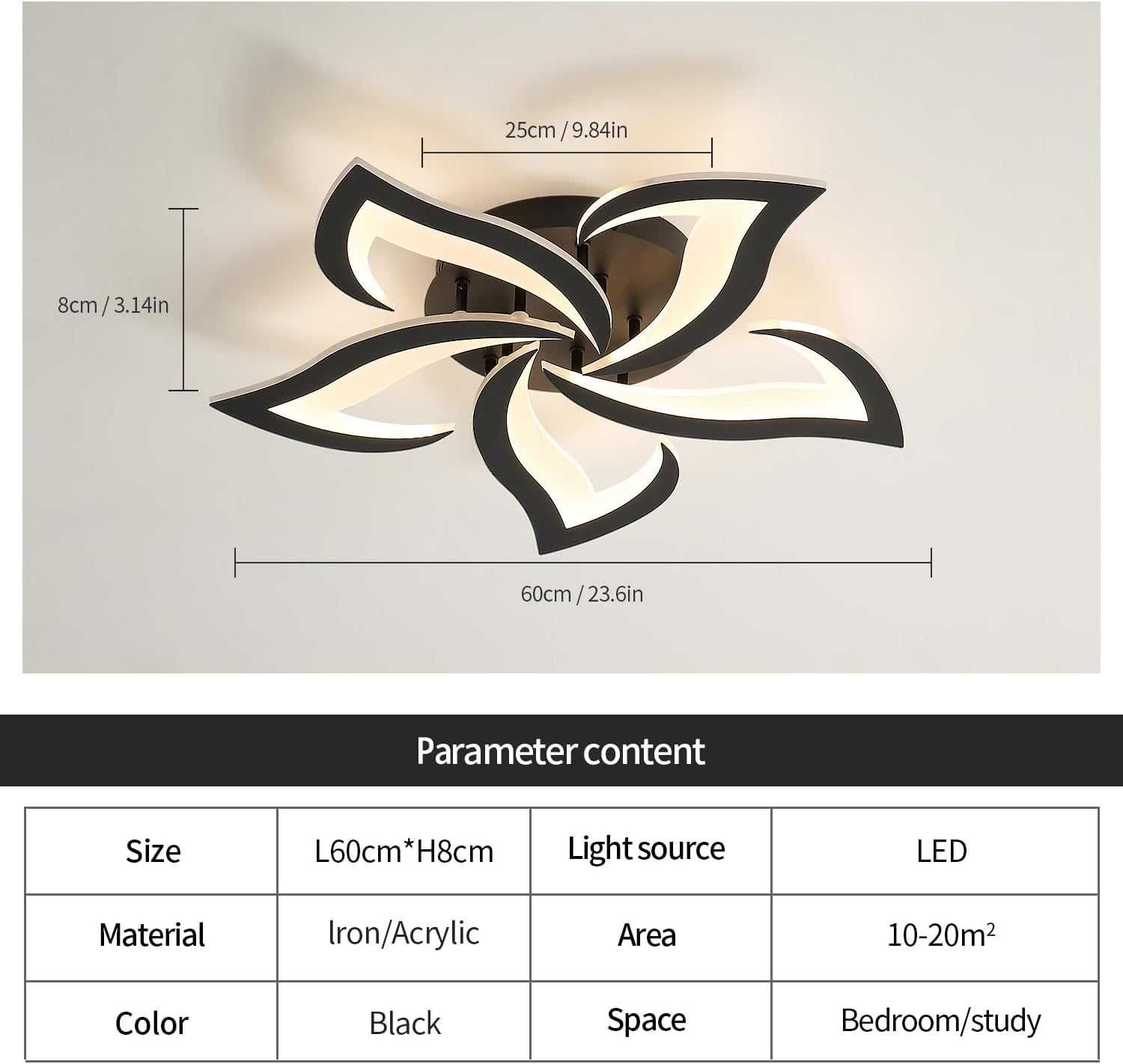 Lampa Ściemnialna 3 TRYBY Sufitowa LED 40W 6000LM + PILOT/APP