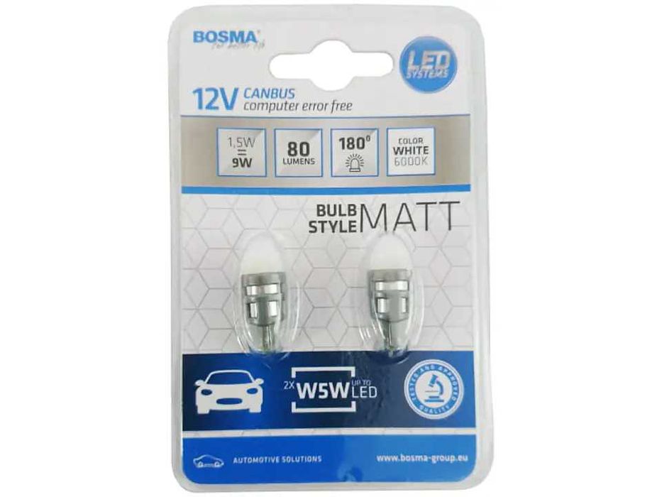 Żarówki Bosma W5W LED 6000K, 3 komplety