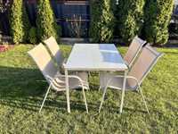 OKAZJA: Komplet / zestaw ogrodowy 4 krzesła ogrodowe i stolik ogrodowy