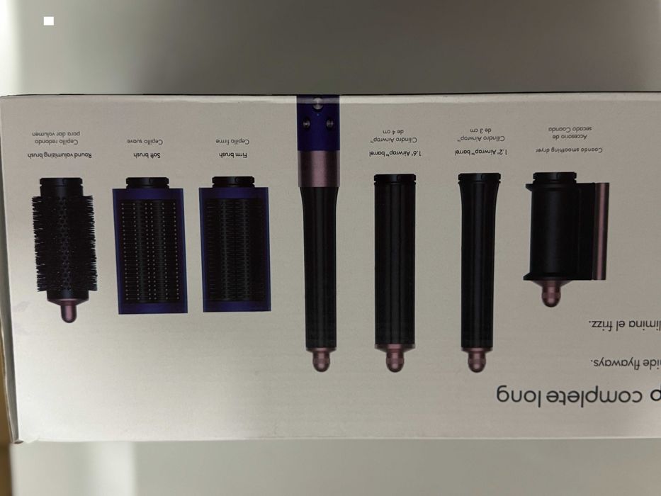 Nowa suszarko-lokówka Dyson airstrait long hs05 blue-gold