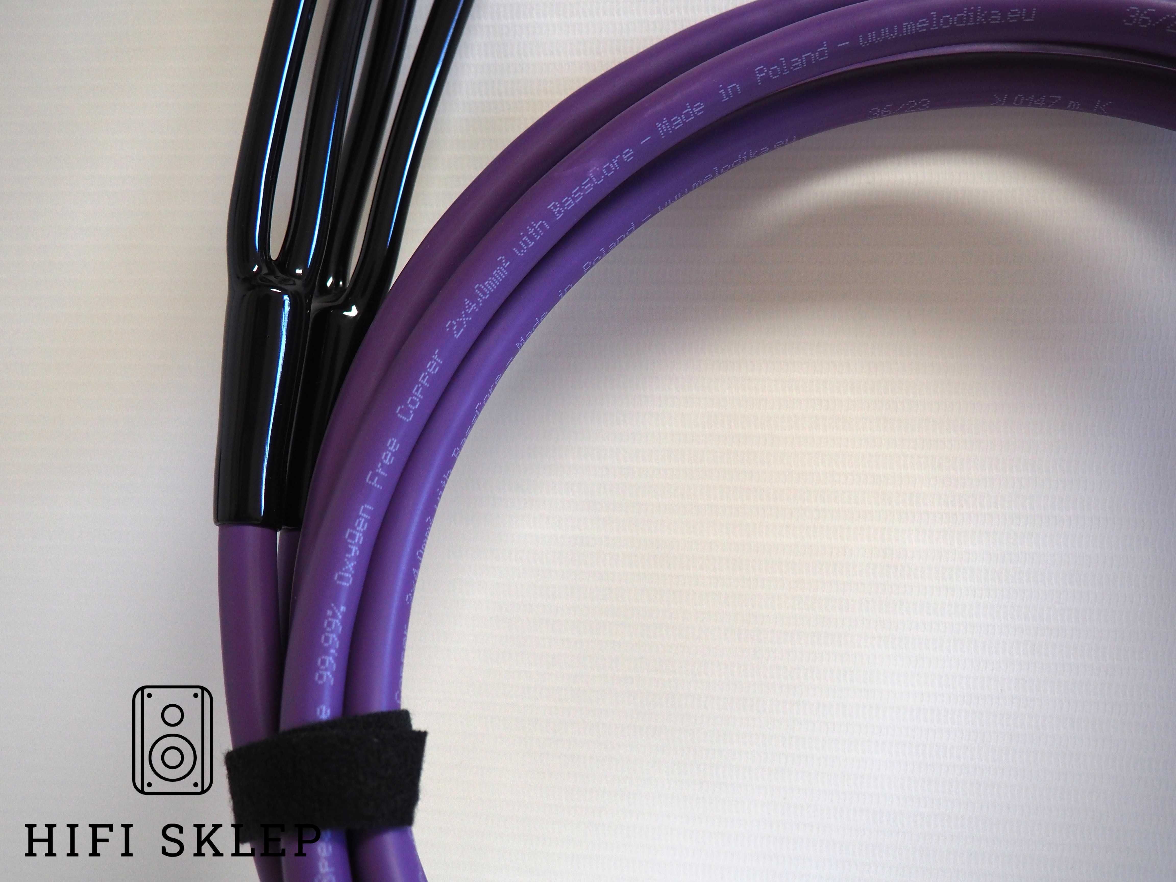 Melodika Purple Rain/4mm2 Kabel głośnikowy 2x 2 m /Szpilki na Banany