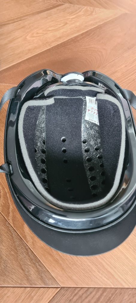 Kask jeździecki Fouganza 100 czarny, rozmiar S (52-55cm)