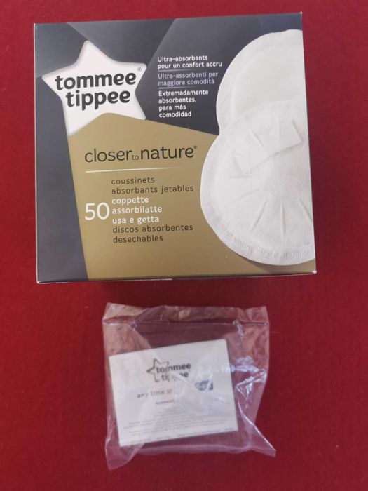 Tommee tippee wkładki laktacyjne 50 sztuk i smoczek 0-6m Nowe