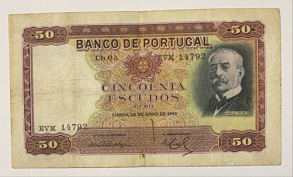 Nota 50 Escudos Ch.6A - 1949