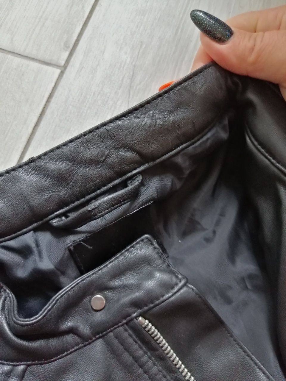 Kurtka S skóra męska H&M