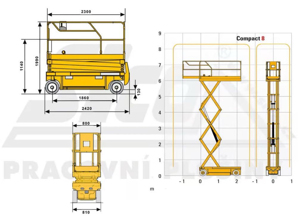 Podnosnik nożycowy compact 8m wynajem