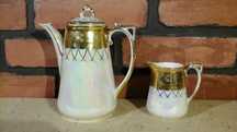 Carl Tielsch, Porcelana Śląska, ALTWASSER, Dzbanek,Mlecznik PIĘKNE
