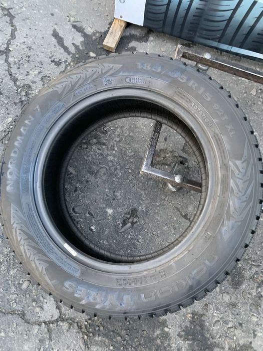 Шини 185/65 R15 Nokian пара 2 штуки зима 2021  рік 6,8