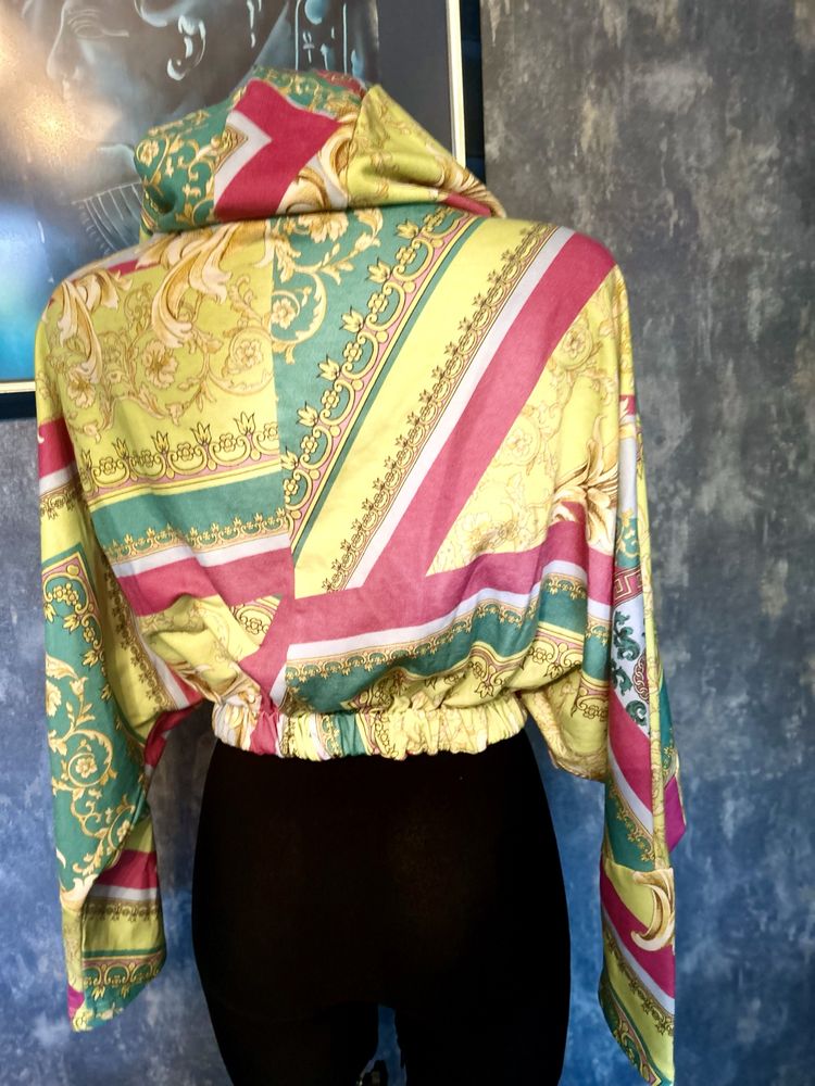 Bluza Roberta Biagi-zloty zamek/sliczne pastele r.uni