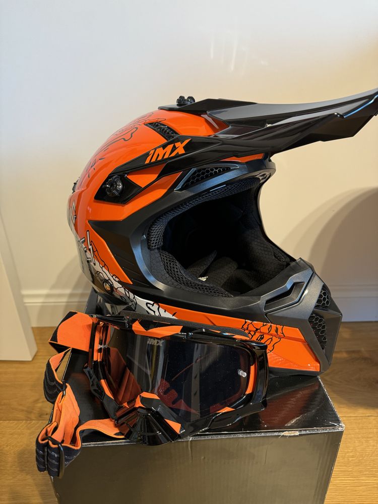 Kask IMX FMX-02 XL plus gogle IMX DUST cross atv enduro quad