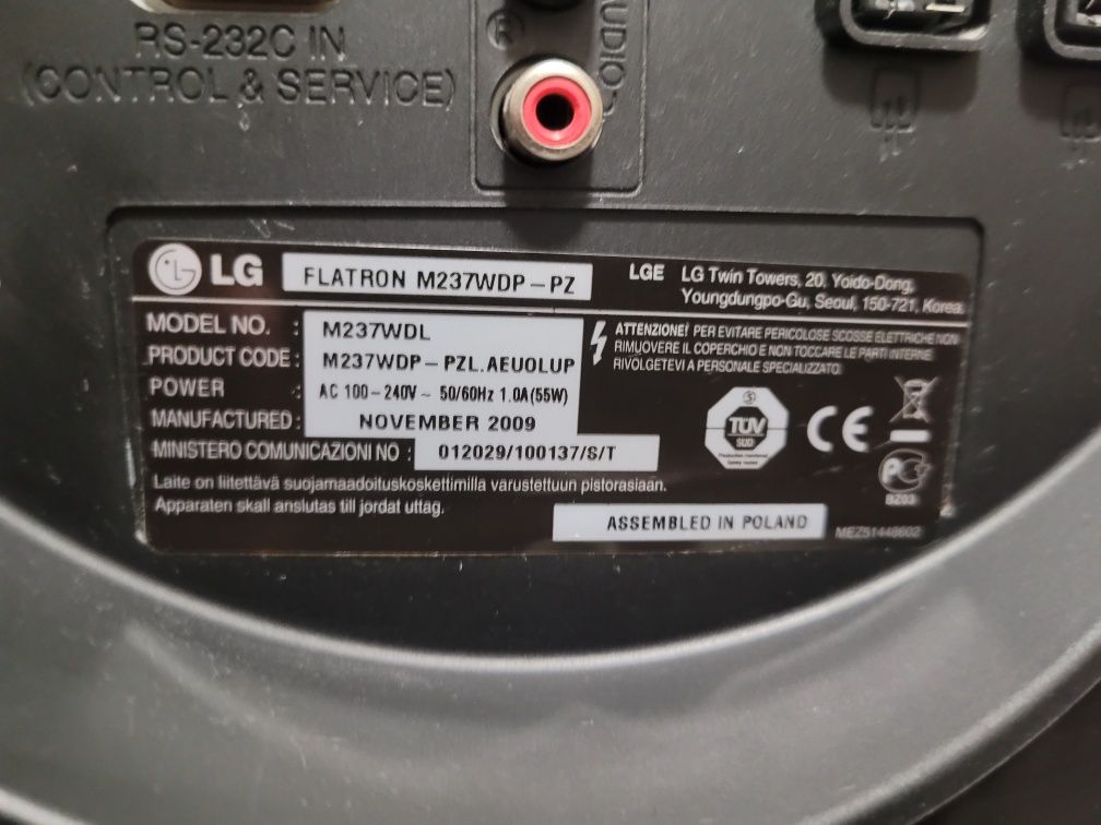 Telewizor monitor LG Flatron M237WDP