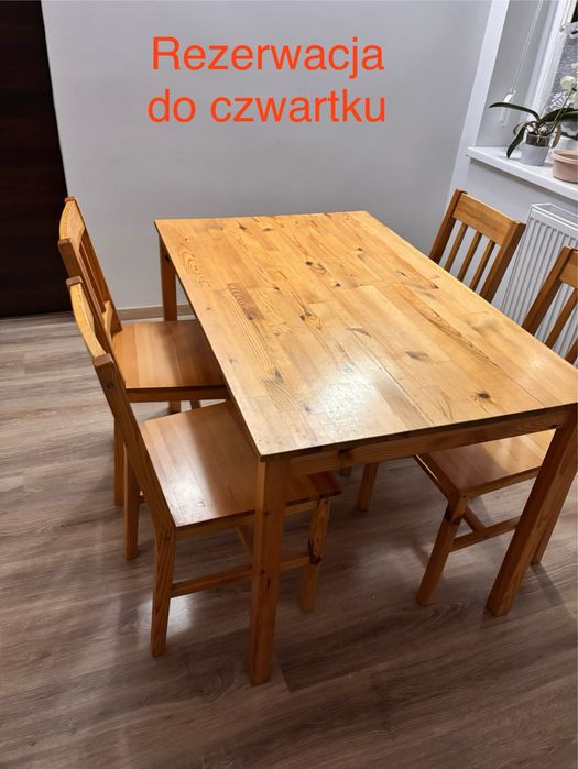 Stół + Krzesła drewno sosnowe