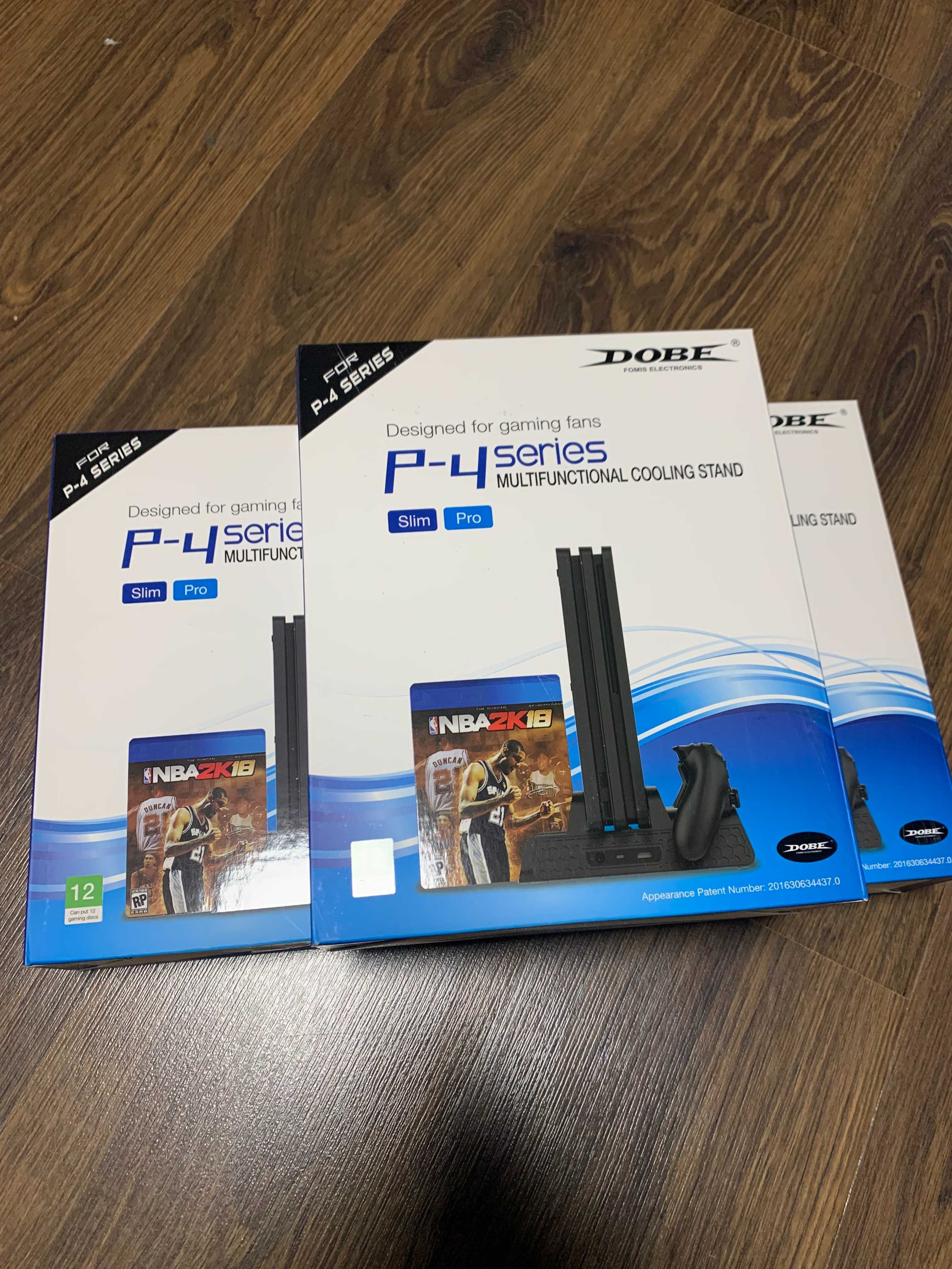 PS4 SLIM / PRO Подставка для приставки Зарядка геймпадов дисков