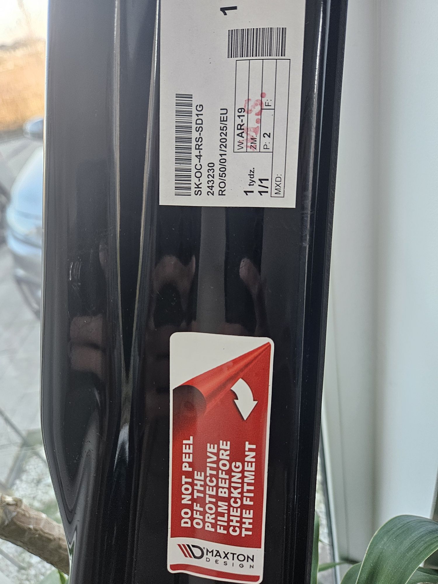 Dokładka Progu Skoda Octavia RS Mk4 lewa 
Gloss Black 
Dokładki Progów