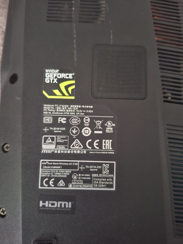 Laptop MSI GV627RD intel core i7 Stan Piękny