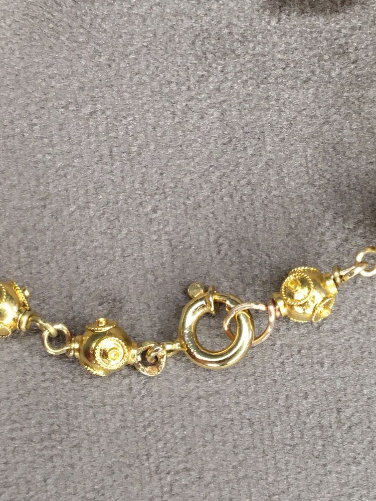 Pulseira de contas de Viana em ouro e diamantes