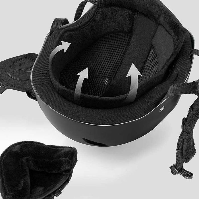 Kask narciarski czarny L 55-58 cm