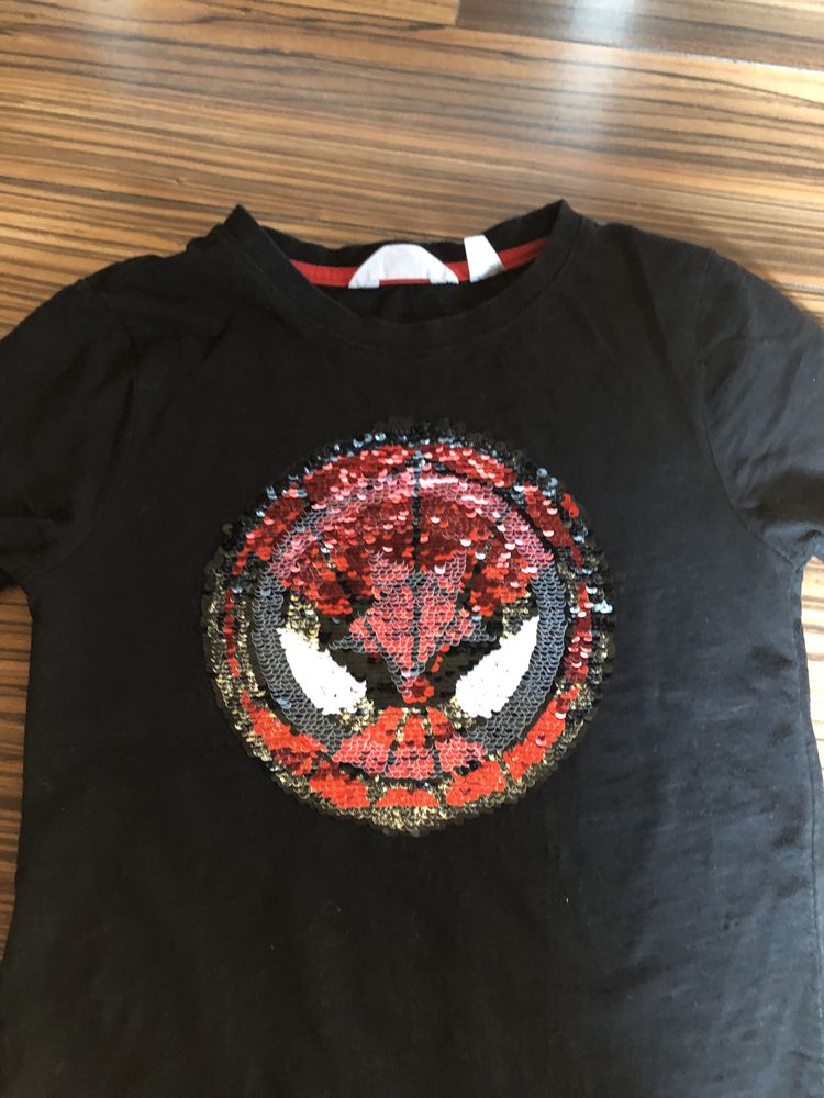 Koszulka t-shirt H&M 134/140 Marvel cekiny