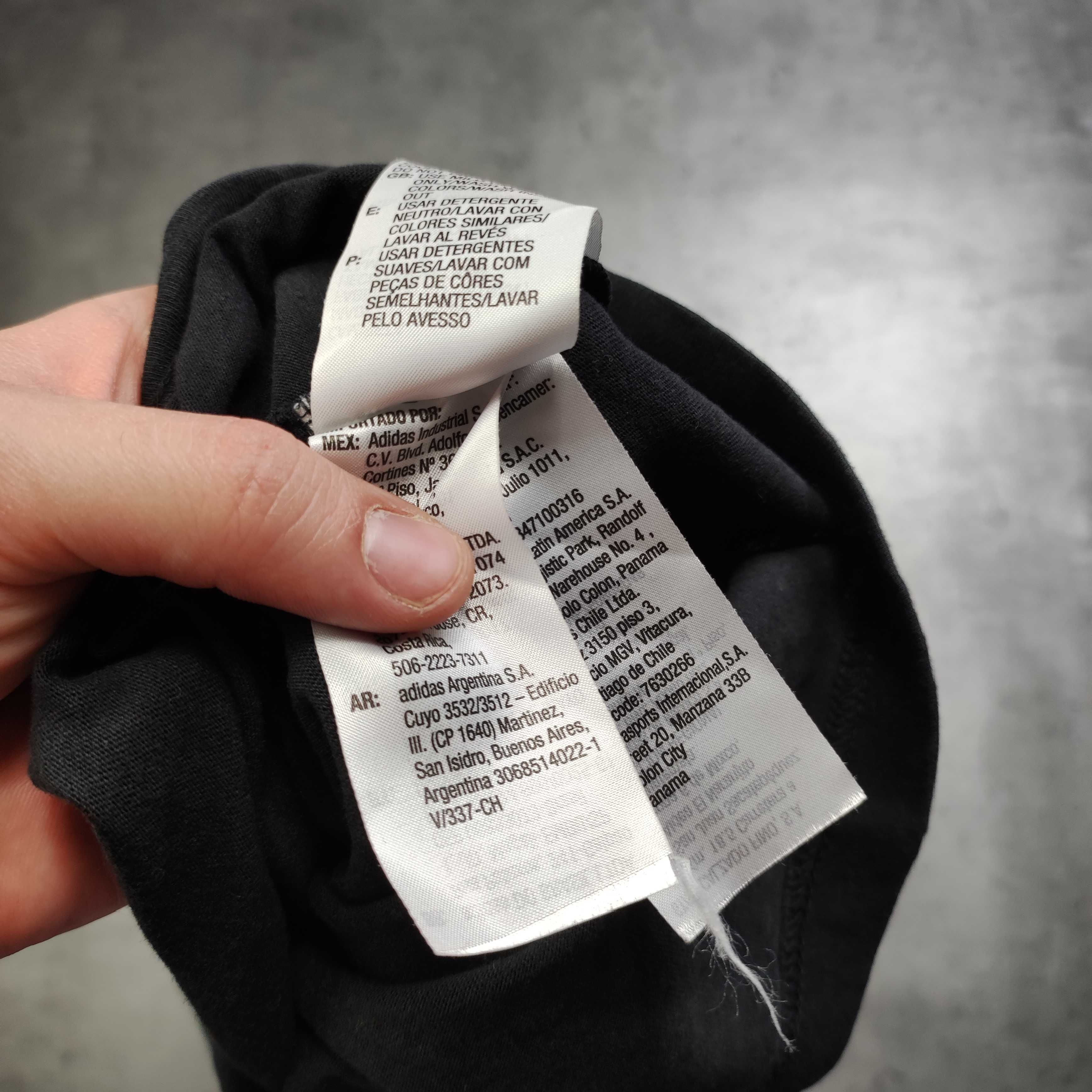 MĘSKA Koszulka PREMIUM Adidas Casual Czarna Bawełna Małe Logo Clima