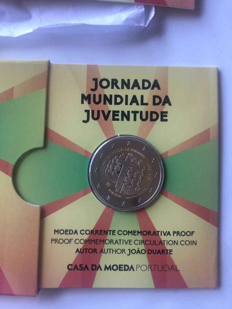 Moedas 2€ - Jornada Mundial da Juventude Proof e BNC