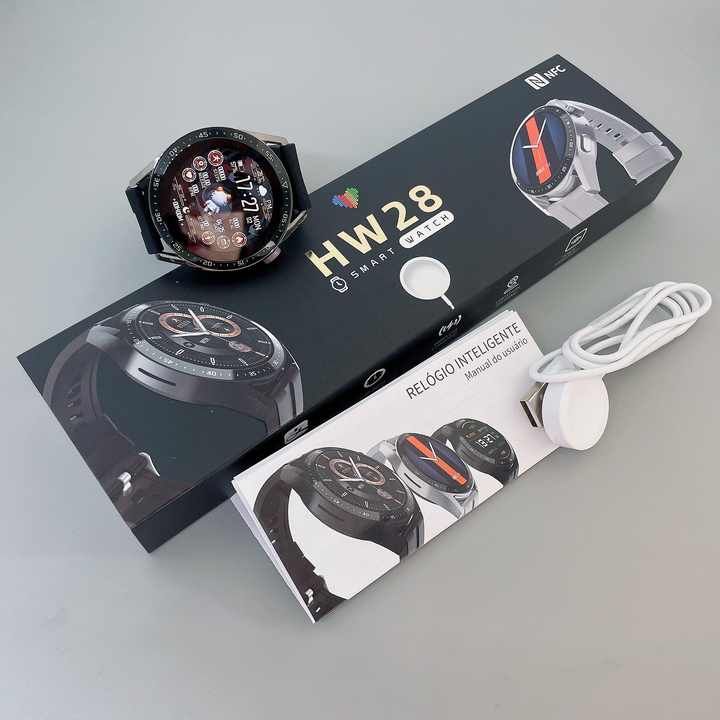 HW28 Pro Smartwatch, com chamadas (Novo) Preto