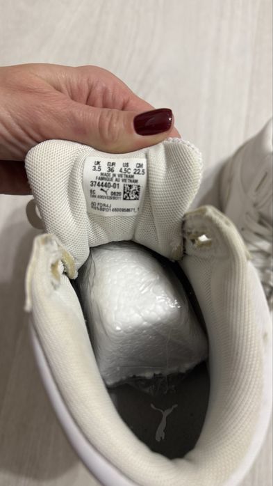 Білі хайтопи,кросівки PUMA 35/36 розмір
