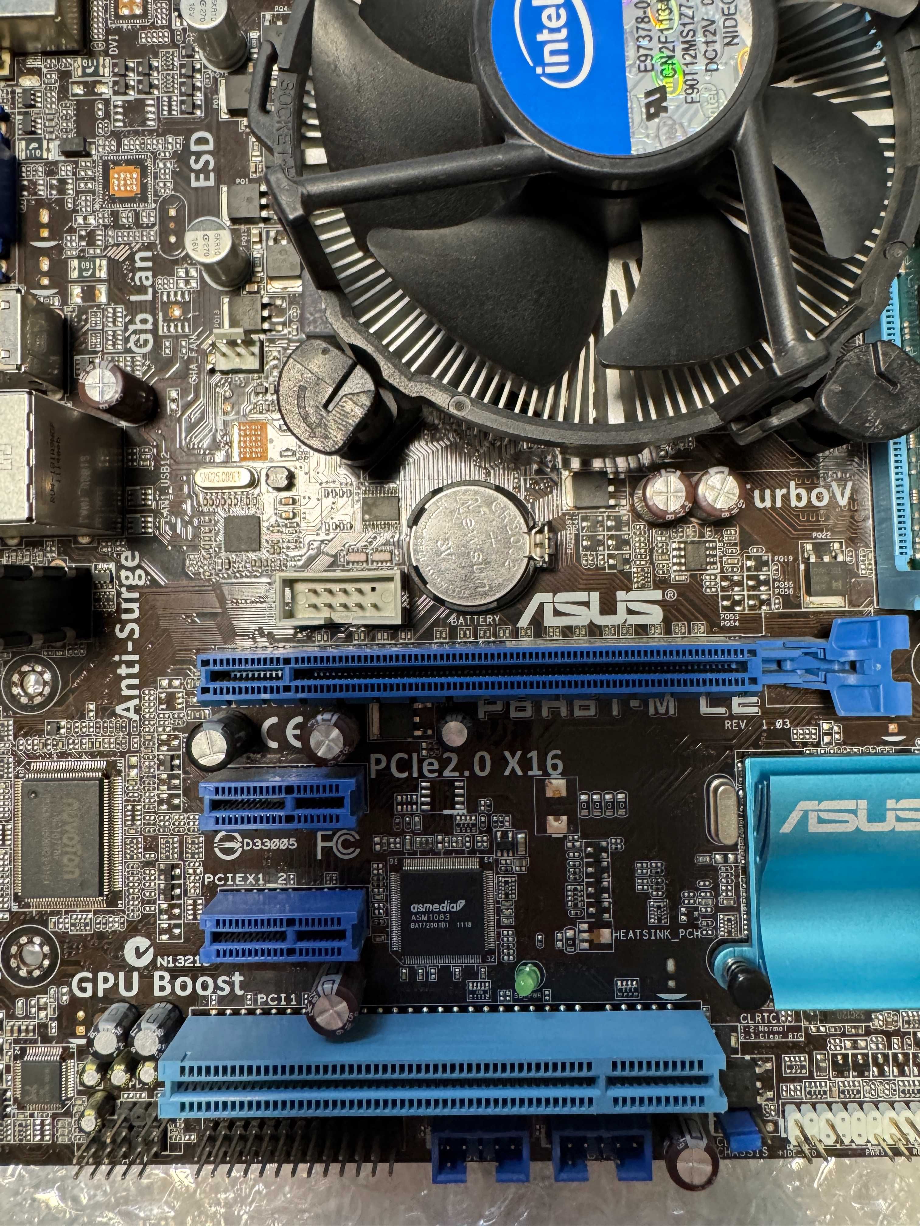Комплект материнская плата Asus P8H61, Intel i-5 2400 CPU, DDR3 16Gb
