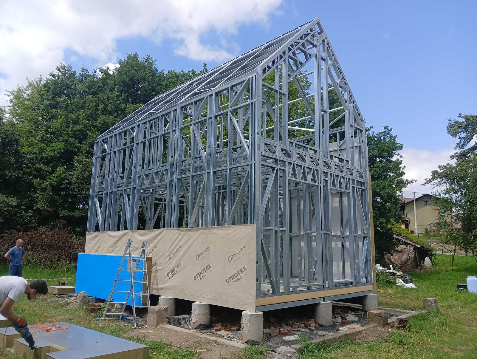Domek 35m2 - konstrukcja stalowa szkieletowa