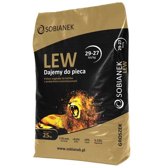 Groszek LEW 29MJ Sobianek węgiel ekogroszek 1630zl