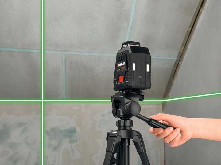 PARKSIDE PERFORMANCE Akumulatorowy laser krzyżowy PKLLP 360 B3+ Statyw