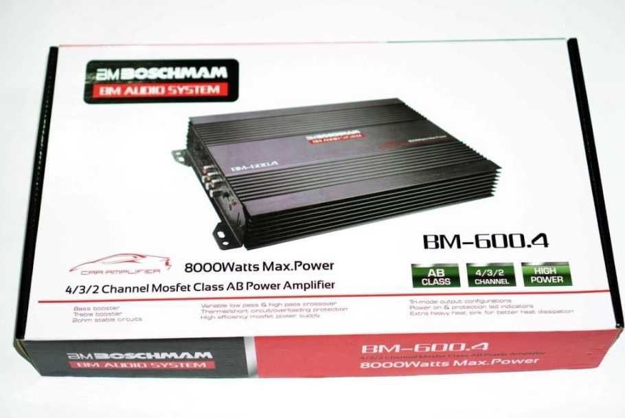 Автомобільний підсилювач звуку Boschman BM Audio BM-600.4 8000Вт 4-CH