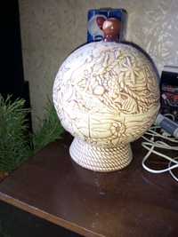Керамический глобус бар из двух полушарий