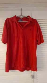 Czerwona koszulka męska polo M Ralp Lauren