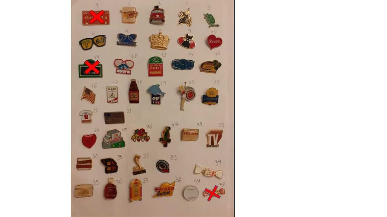 Coleção Pins vintage