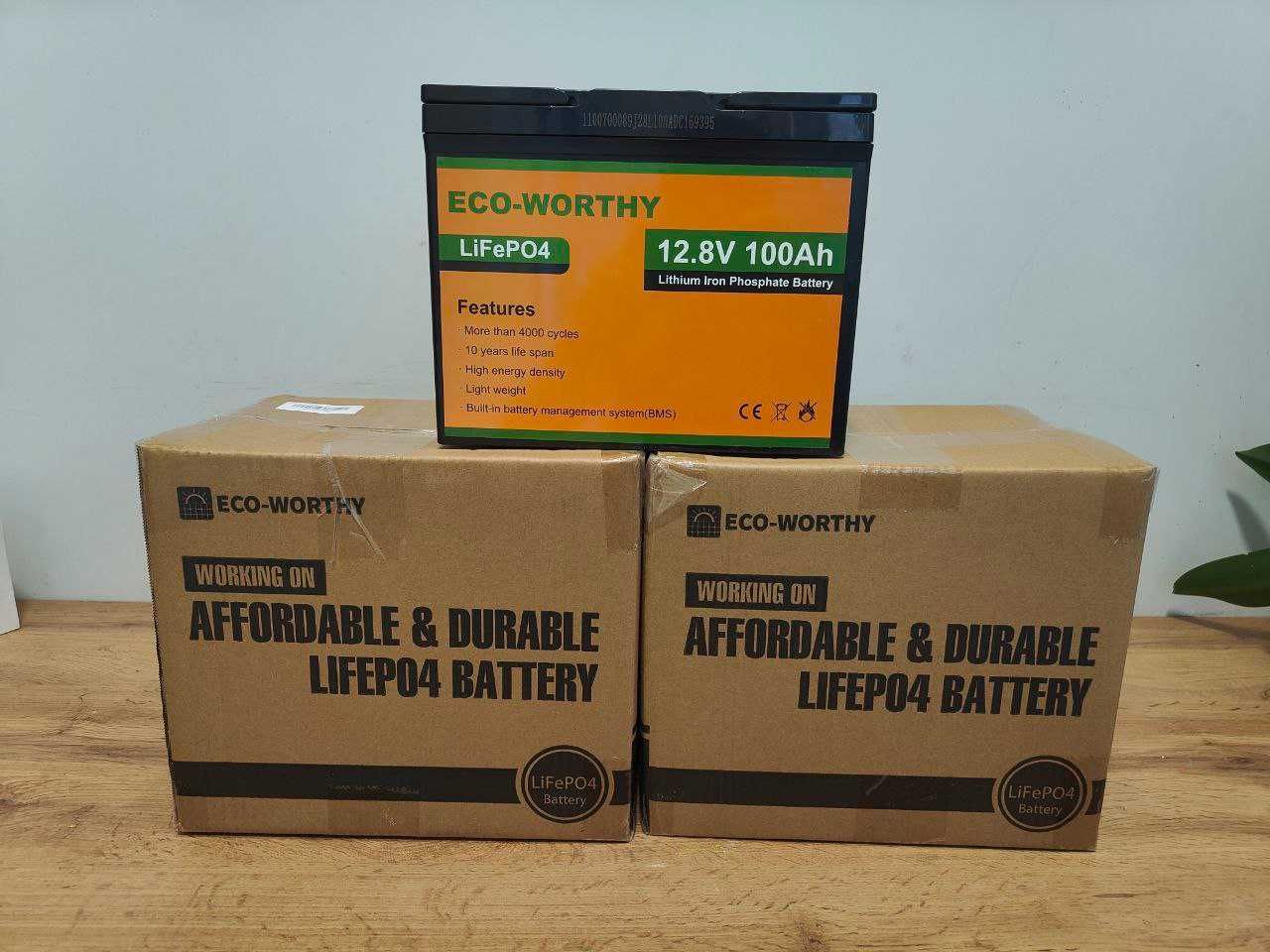 Акумулятори на 100А 12.8V Lifepo4, Redodo, Ecoworhy, Ingeosolly