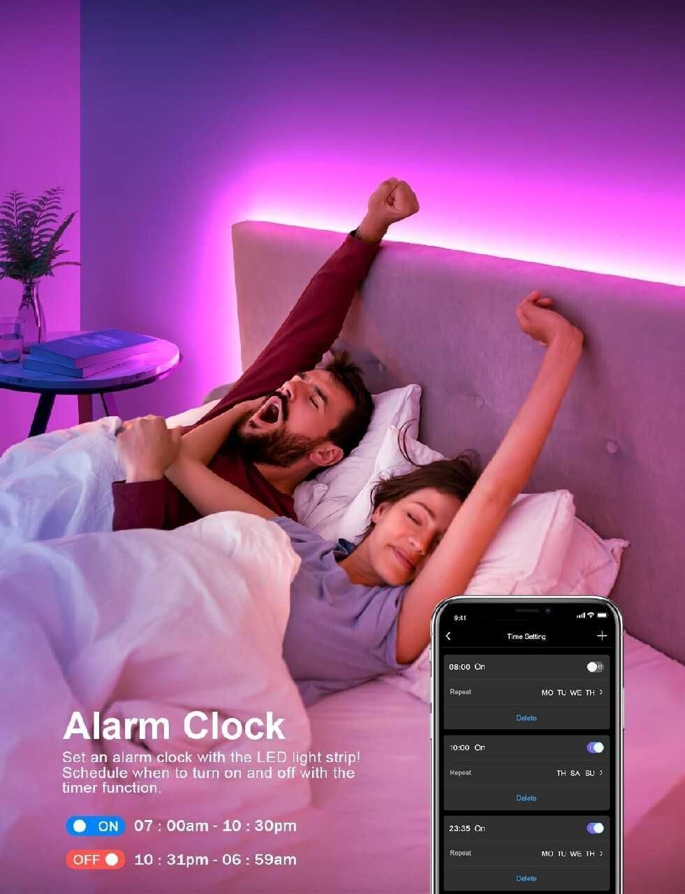 Taśma LED bluetooth Mexllex oświetlenie 5050 RGB pilot ledy nowa 10 m