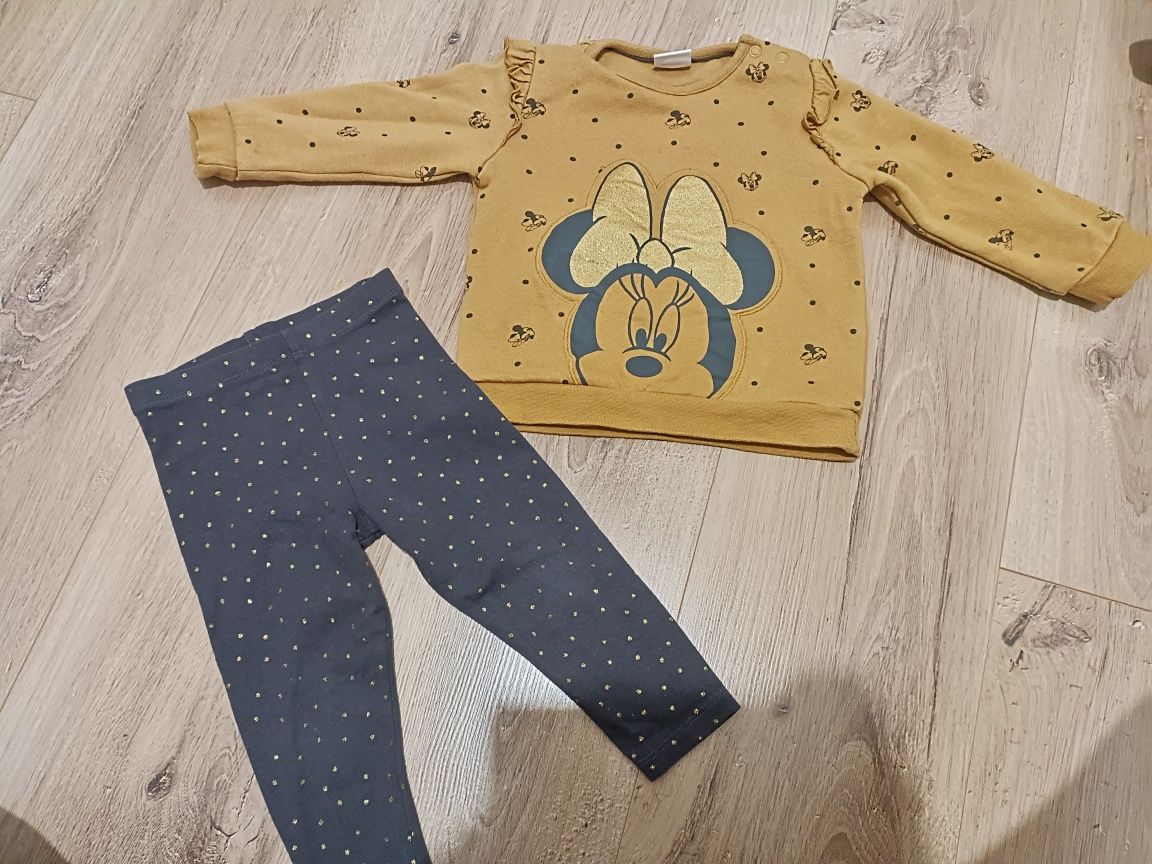 Komplet bluza z meszkiem  +legginsy rozm.80 Disney Minnie Mouse