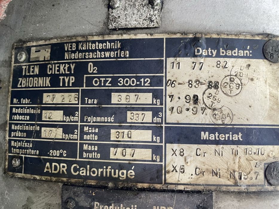 Zbiornik nierdzewny 2 płaszczowy 340l