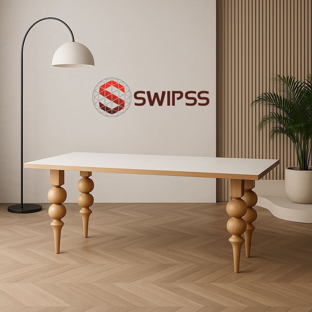 Stół dębowy z laminatem HPL