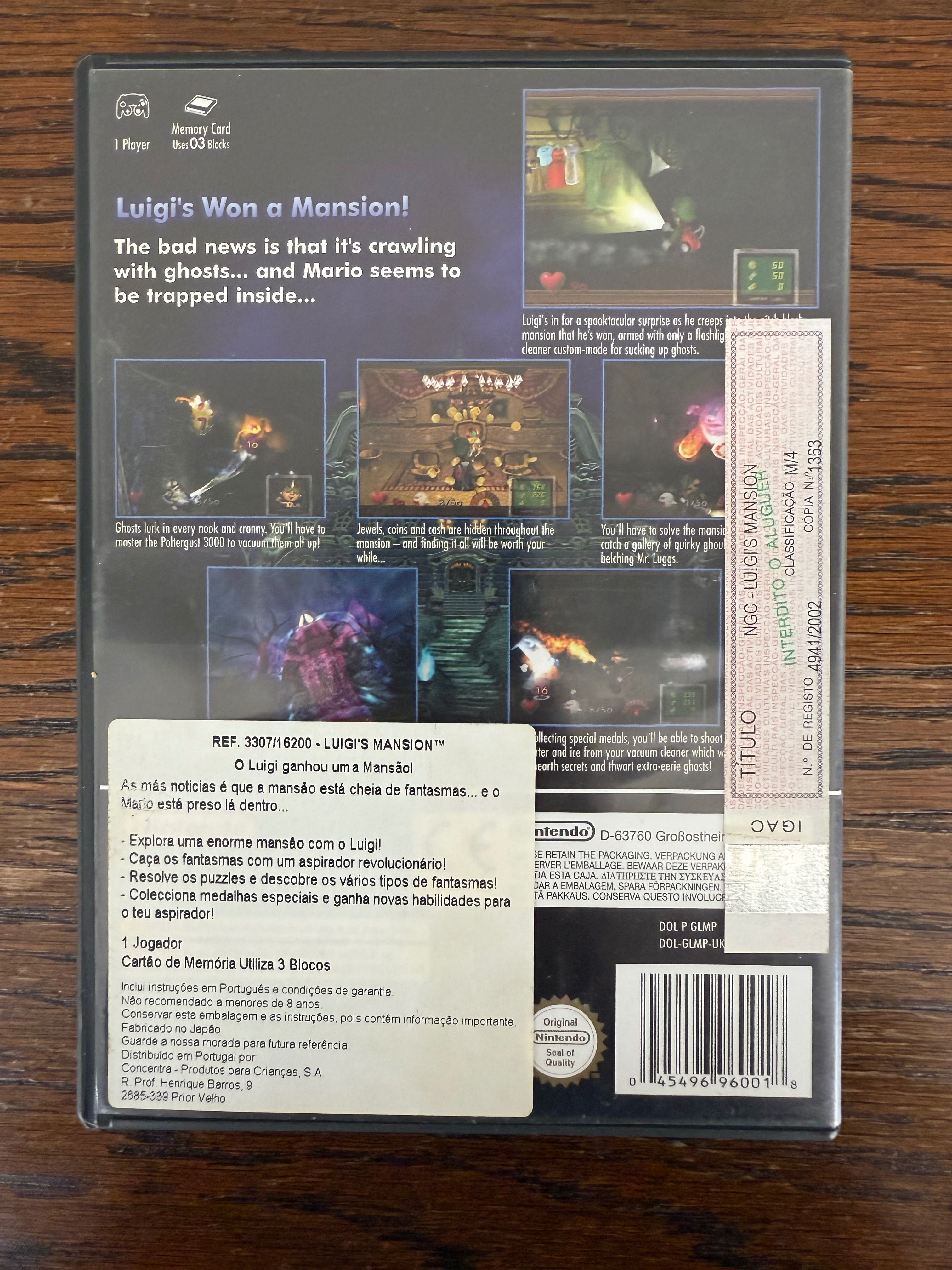 Jogo GameCube - Luigi's Mansion