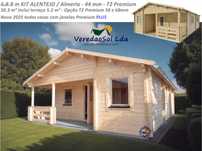 Casa madeira ALENTEJO/Almeria 44mm T2 59m² - Turismo - Preço Fábrica!