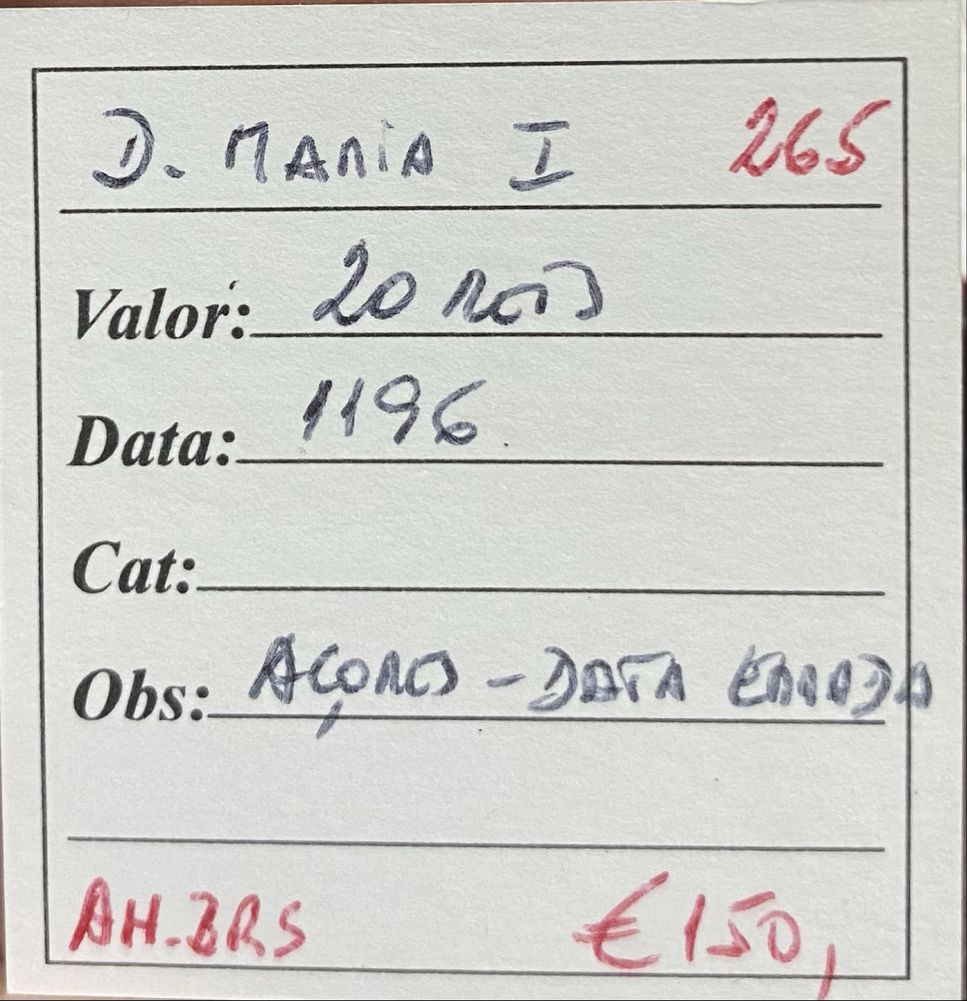 Moeda 20 Reis D MARIA I - 1196 ACORES Data ERRADA