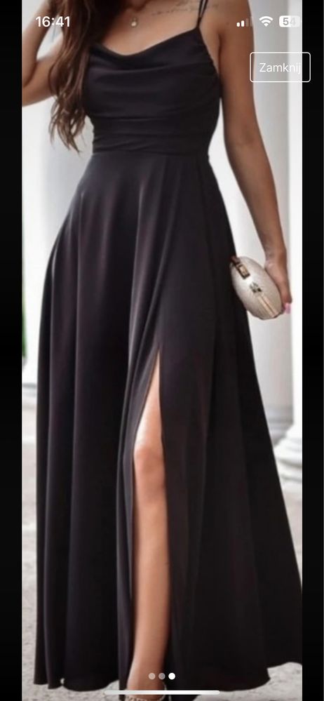 sukienka czarna długa