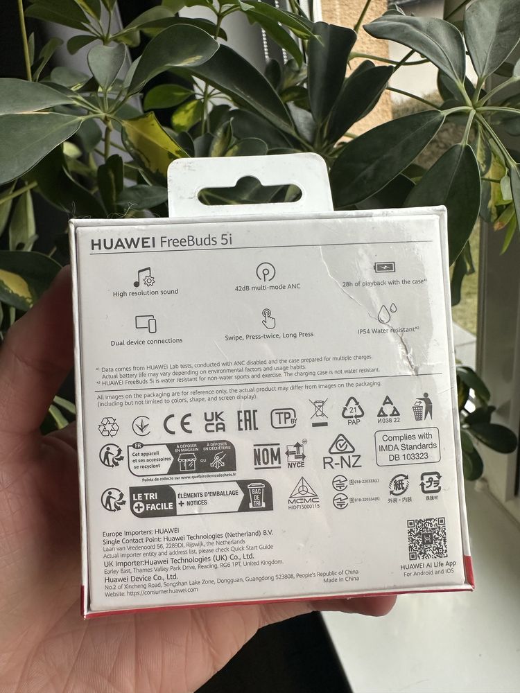 Słuchawki dokanałowe HUAWEI Freebuds 5I ANC białe