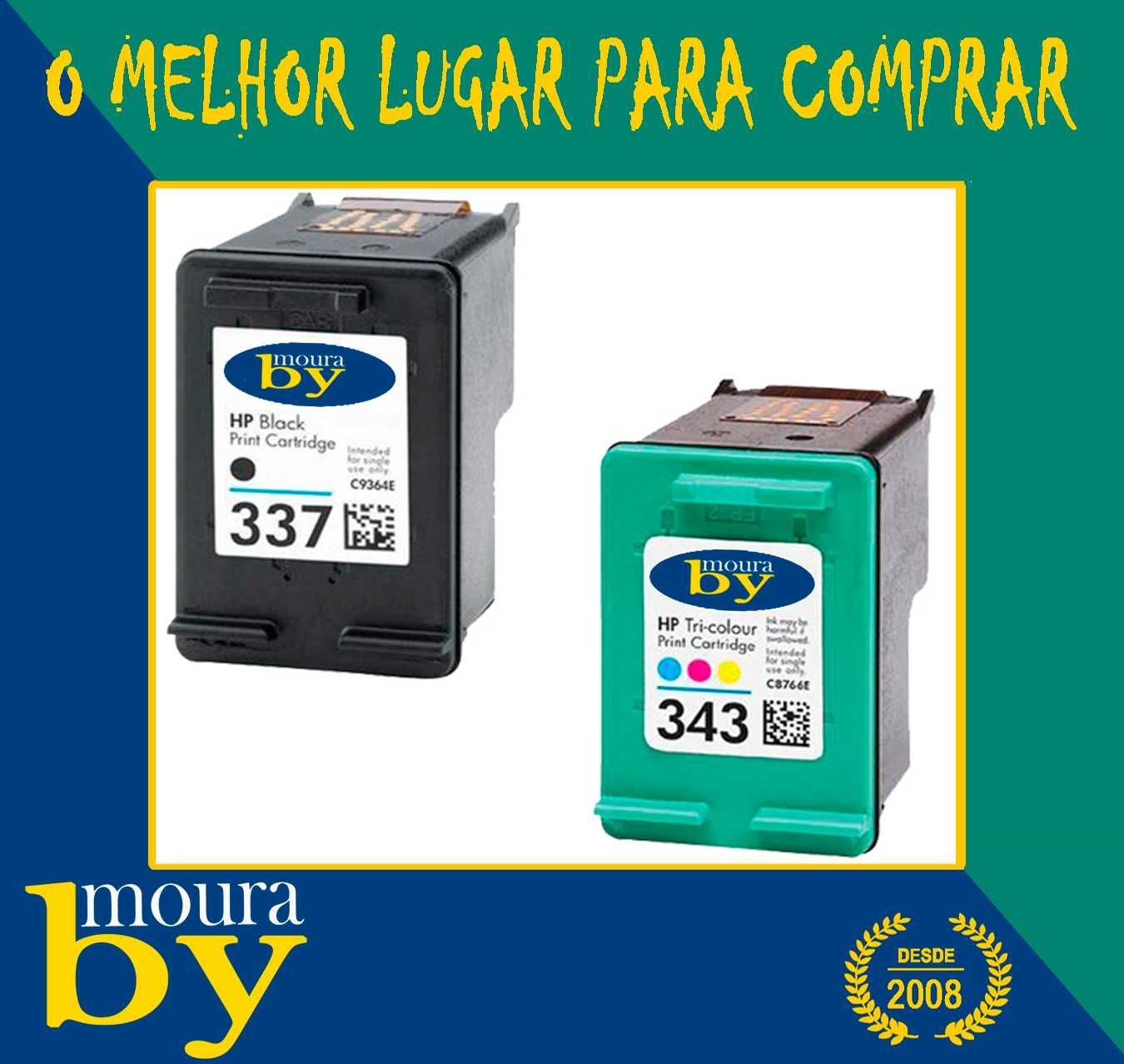 Tinteiro HP 337 € 7.00 e ou HP 338 € 7.00 ou HP 343 € 9.00