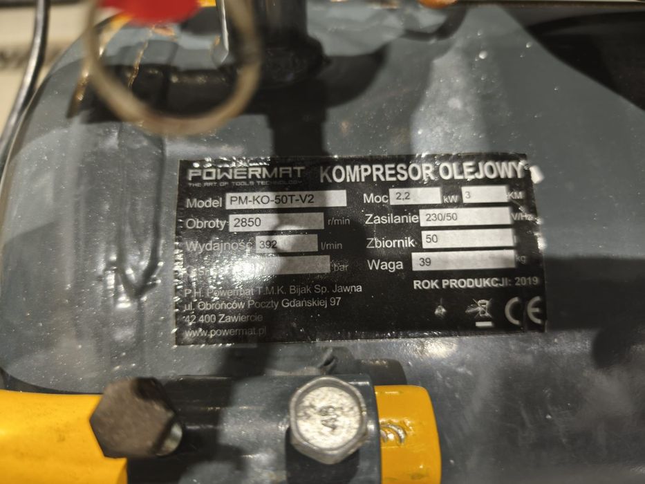 Kompresor olejowy Powermat PM-KO-50T-V2